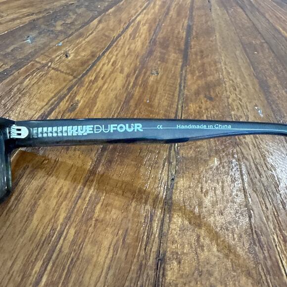 RueDuFour Jacques 410 Gray Black Smoke 54-18-145 Cateye Eyeglasses Frames